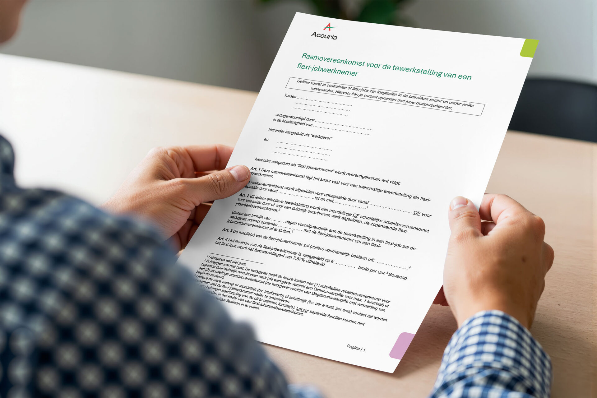 Raamovereenkomst voor flex-job